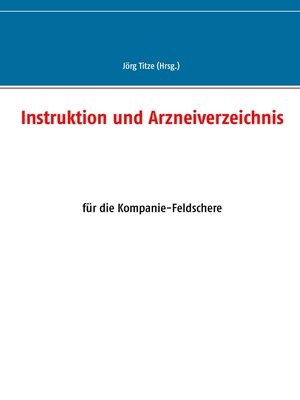 cover image of Instruktion und Arzneiverzeichnis